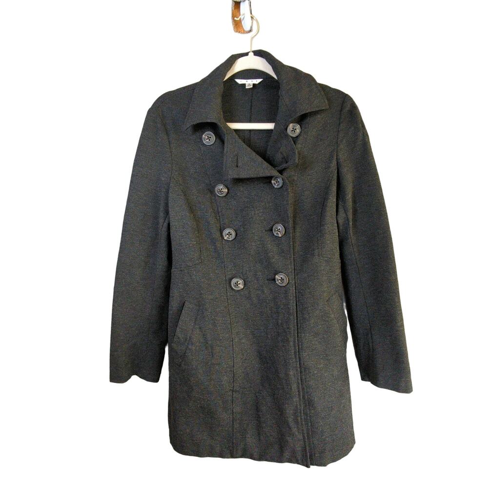 Cabi Trench Coat Womens S Gray Ponte Casablanca Double Breasted 648 Stretch